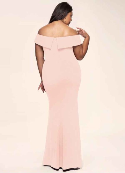 Blush Mark My Valentine Pink Stretch Crepe Maxi Dress Blush Mark My Valentine Pink Stretch Crepe Maxi Dress