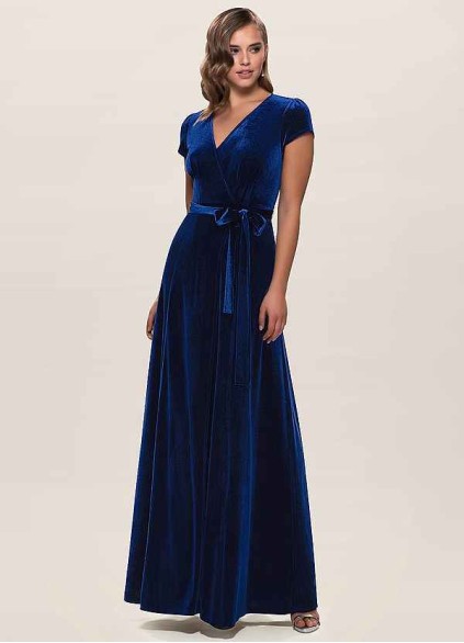 Blush Mark Dreaming Of You Navy Blue Velvet Maxi Dress Blush Mark Dreaming Of You Navy Blue Velvet Maxi Dress