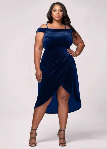Blush Mark Sweet Desire Navy Blue Velvet Midi Dress Blush Mark Sweet Desire Navy Blue Velvet Midi Dress