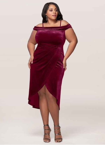 Blush Mark Sweet Desire Cabernet Velvet Midi Dress Blush Mark Sweet Desire Cabernet Velvet Midi Dress
