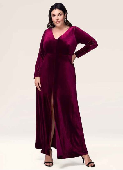 Blush Mark New Moon Cabernet Velvet Maxi Dress Blush Mark New Moon Cabernet Velvet Maxi Dress
