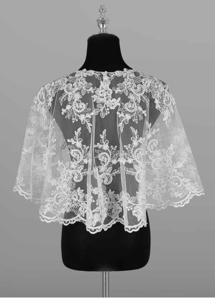 Onetaow Hephzibah Lace Tulle Wrap Onetaow Hephzibah Lace Tulle Wrap