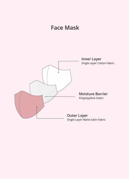 Onetaow Non-Medical Matte Satin Reusable Face Mask With Adjustable Loop Onetaow Non-Medical Matte Satin Reusable Face Mask With Adjustable Loop