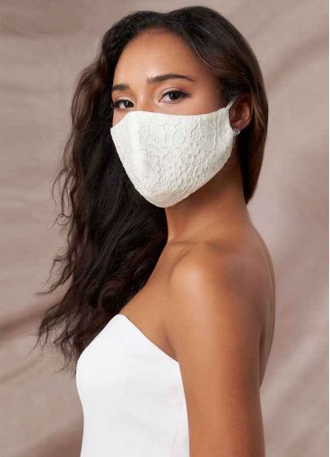 Onetaow Non-Medical Ivory Lace Reusable Face Mask