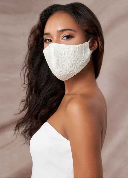 Onetaow Non-Medical Ivory Lace Reusable Face Mask Onetaow Non-Medical Ivory Lace Reusable Face Mask