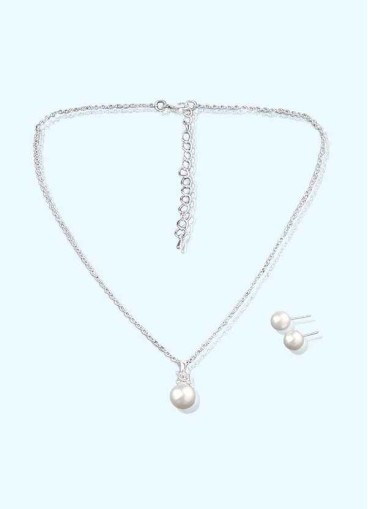 Elegant Pearl Drop Jewelry Set
