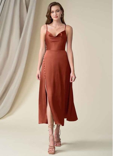 Onetaow Ceci Stretch Satin Dress