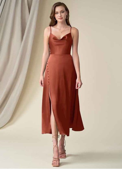 Onetaow Ceci Stretch Satin Dress