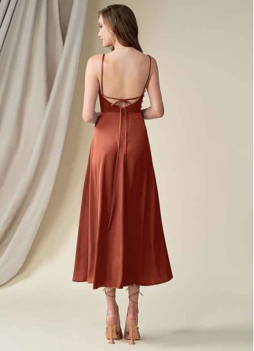 Onetaow Ceci Stretch Satin Dress