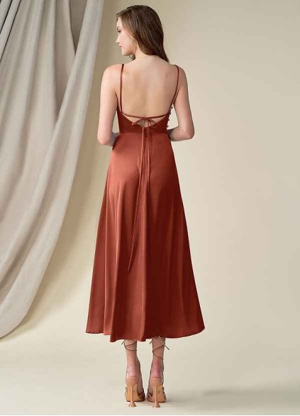 Onetaow Ceci Stretch Satin Dress