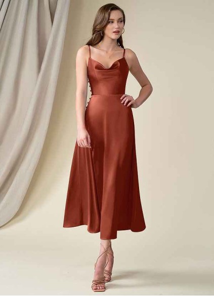 Onetaow Ceci Stretch Satin Dress