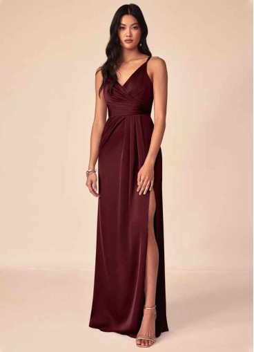 Onetaow Aqua Stretch Satin Dress