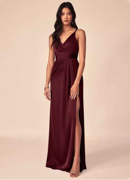 Onetaow Aqua Stretch Satin Dress