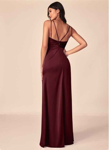 Onetaow Aqua Stretch Satin Dress