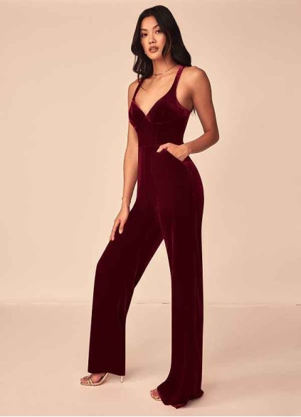 Onetaow Emmette Velvet Jumpsuit Onetaow Emmette Velvet Jumpsuit