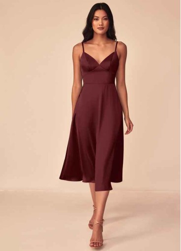 Onetaow Dottie Stretch Satin Dress