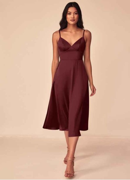 Onetaow Dottie Stretch Satin Dress Onetaow Dottie Stretch Satin Dress