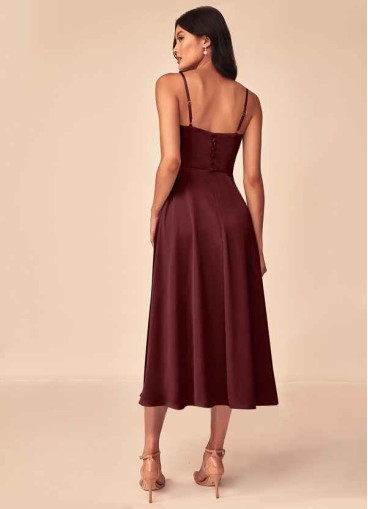 Onetaow Dottie Stretch Satin Dress