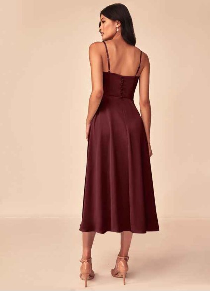 Onetaow Dottie Stretch Satin Dress Onetaow Dottie Stretch Satin Dress