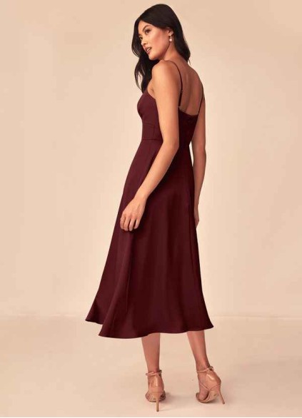 Onetaow Dottie Stretch Satin Dress Onetaow Dottie Stretch Satin Dress