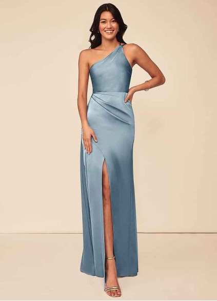Onetaow Maron Stretch Satin Dress