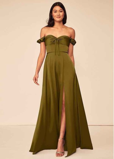 Onetaow Asha Stretch Satin Dress