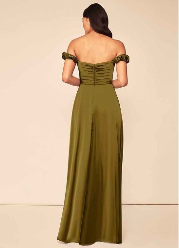 Onetaow Asha Stretch Satin Dress