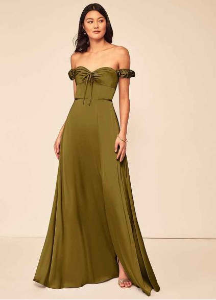 Onetaow Asha Stretch Satin Dress Onetaow Asha Stretch Satin Dress