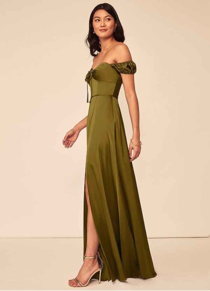Onetaow Asha Stretch Satin Dress Onetaow Asha Stretch Satin Dress
