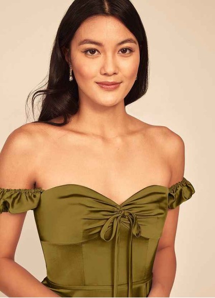 Onetaow Asha Stretch Satin Dress Onetaow Asha Stretch Satin Dress