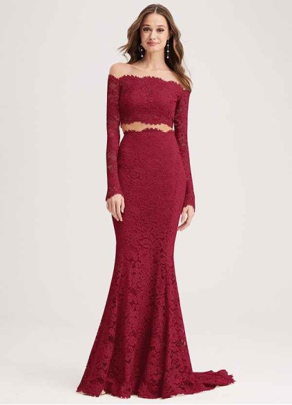 PT101 4 Pnina Tornai Signature Lace Long-sleeved Crop Top PT101 4 Pnina Tornai Signature Lace Long-sleeved Crop Top