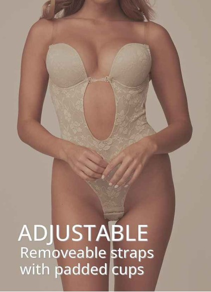 One Piece lace Seamless Backless Thong Bodysuit One Piece lace Seamless Backless Thong Bodysuit