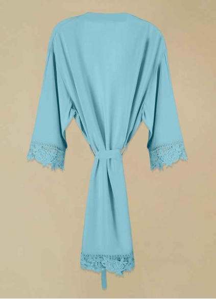 Floral Lace and Cotton Robe Floral Lace and Cotton Robe