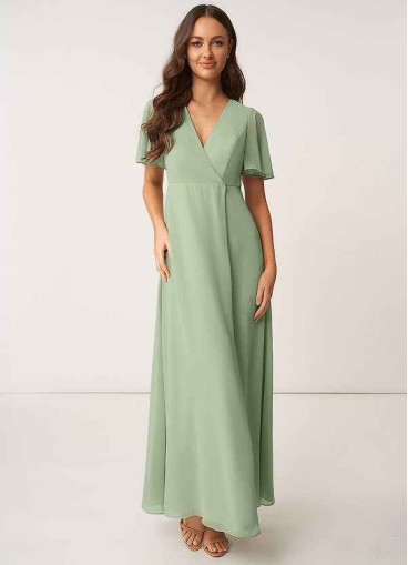 AZ Occasions Effortless Beauty Chiffon Maxi Dress
