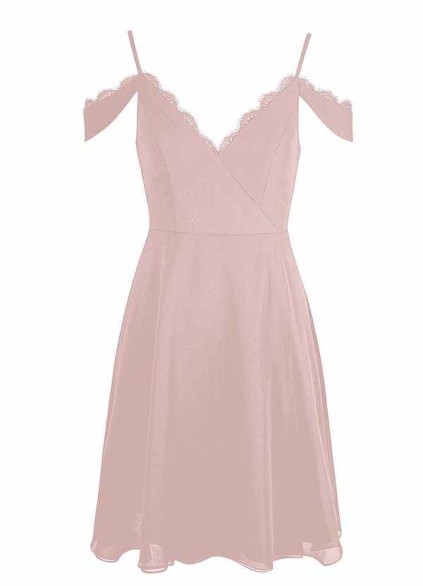 AZ Occasions Mini Lace and Chiffon Skirt Dress AZ Occasions Mini Lace and Chiffon Skirt Dress
