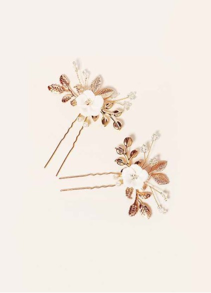 Gold Floral Hairpin Set Gold Floral Hairpin Set