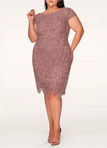 AZ Occasions Heavenly Kiss Dusty Rose Lace Bodycon Short Dress AZ Occasions Heavenly Kiss Dusty Rose Lace Bodycon Short Dress