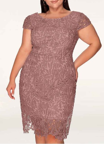 AZ Occasions Heavenly Kiss Dusty Rose Lace Bodycon Short Dress AZ Occasions Heavenly Kiss Dusty Rose Lace Bodycon Short Dress
