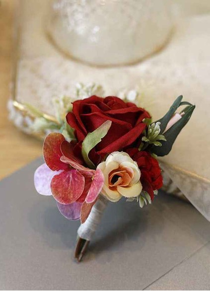 Red Rose Boutonniere Red Rose Boutonniere