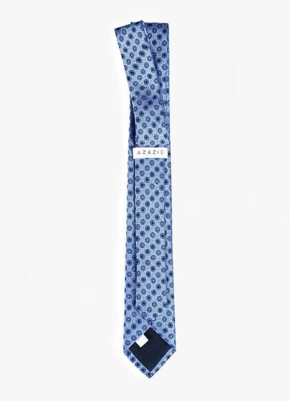 Men's Blue Geometric Skinny Tie Men's Blue Geometric Skinny Tie