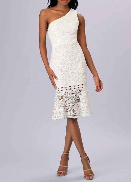 AZ Occasions Every Season Ivory Lace Midi Dress AZ Occasions Every Season Ivory Lace Midi Dress