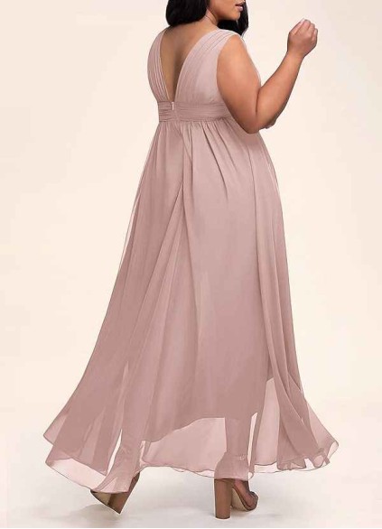 AZ Occasions Dancing Queen Dusty Rose Chiffon Maxi Dress AZ Occasions Dancing Queen Dusty Rose Chiffon Maxi Dress