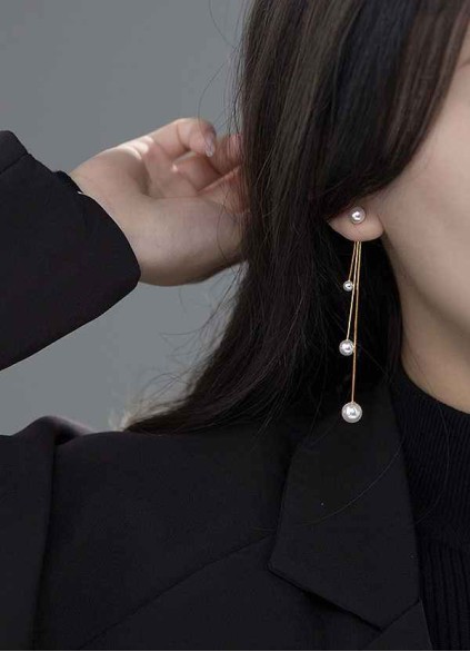 A String of Pearls Drop Earrings A String of Pearls Drop Earrings