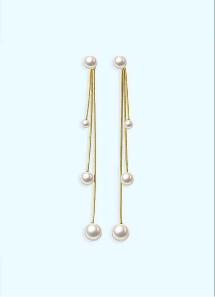 A String of Pearls Drop Earrings A String of Pearls Drop Earrings
