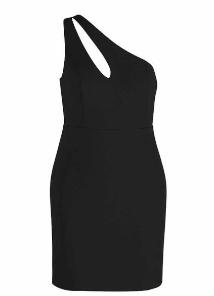 AZ Occasions Mini One Shoulder Stretch Crepe Dress with Keyhole AZ Occasions Mini One Shoulder Stretch Crepe Dress with Keyhole